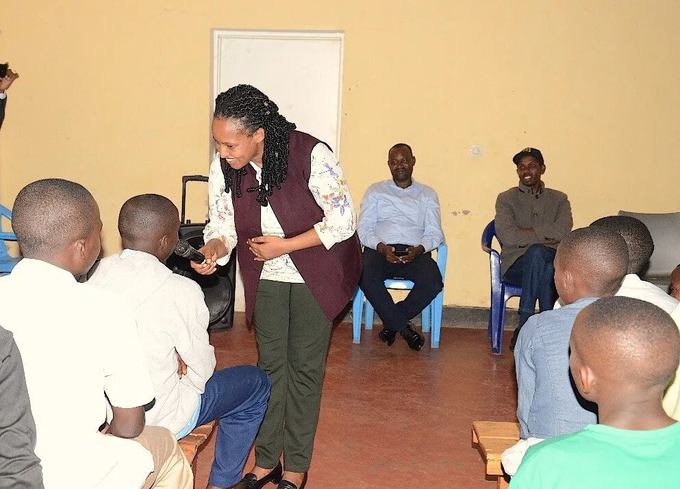 Children taking part in a talent development activity in Gatsibo.